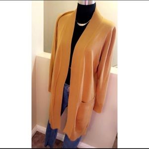 Mustard Long Cardigan